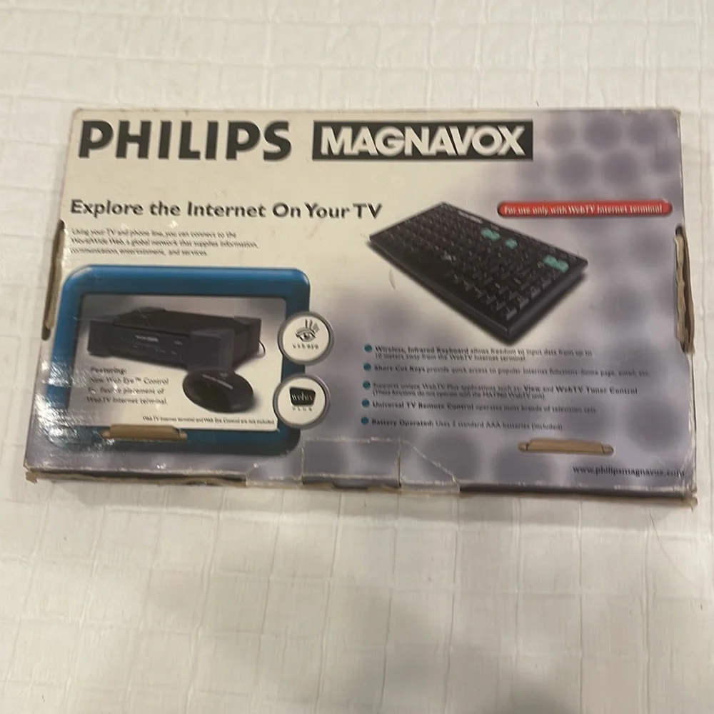 Philips Magnavox wireless infrared keyboard for web TV plus Internet MWK122BK